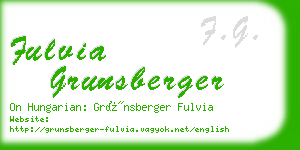 fulvia grunsberger business card